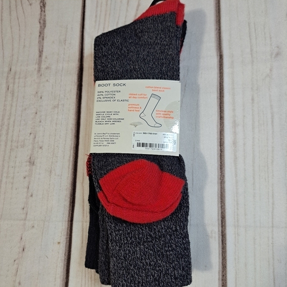 St John's Bay Buffalo Plaid Boot Sock Pack - Picture 2 of 4